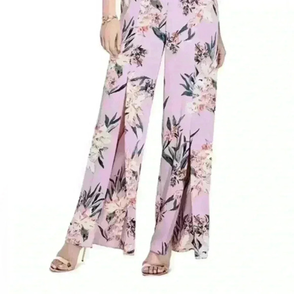 Guess Leigh Floral lavender slit jumpsuit - Picture 3 of 3